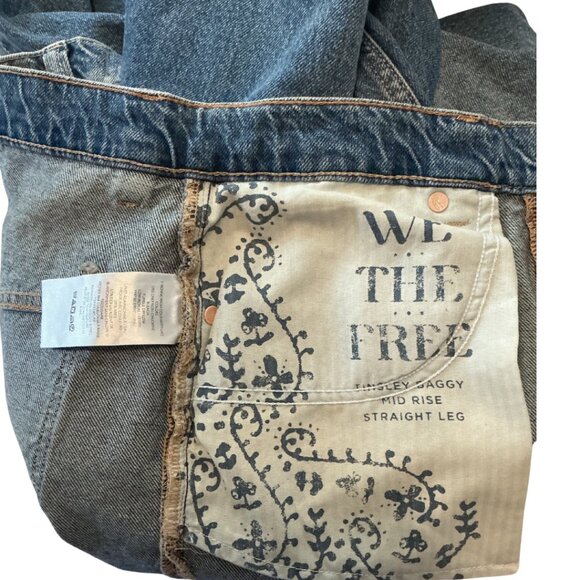 We The Free Tinsley Baggy Straight Jeans • Hazey Blue • 29 • NWOT (Altered) - Picture 5 of 12